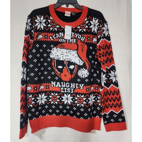 DeadPool christmas sweater men's Large - Picture 1 of 6